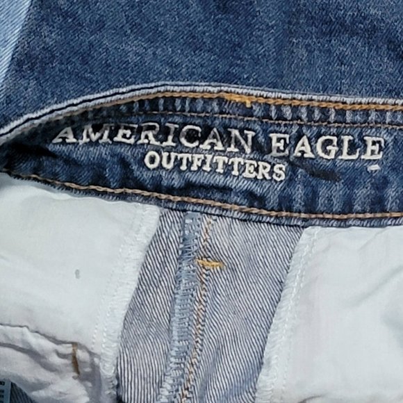 American Eagle Outfitters Patchwork Denim Mini Skirt Size 4 Vintage 70s Style - Picture 13 of 15